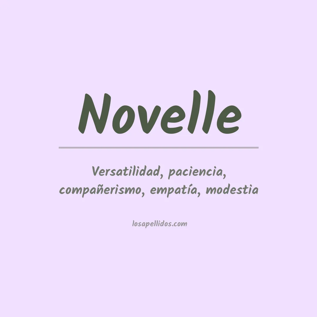 Apellido Novelle