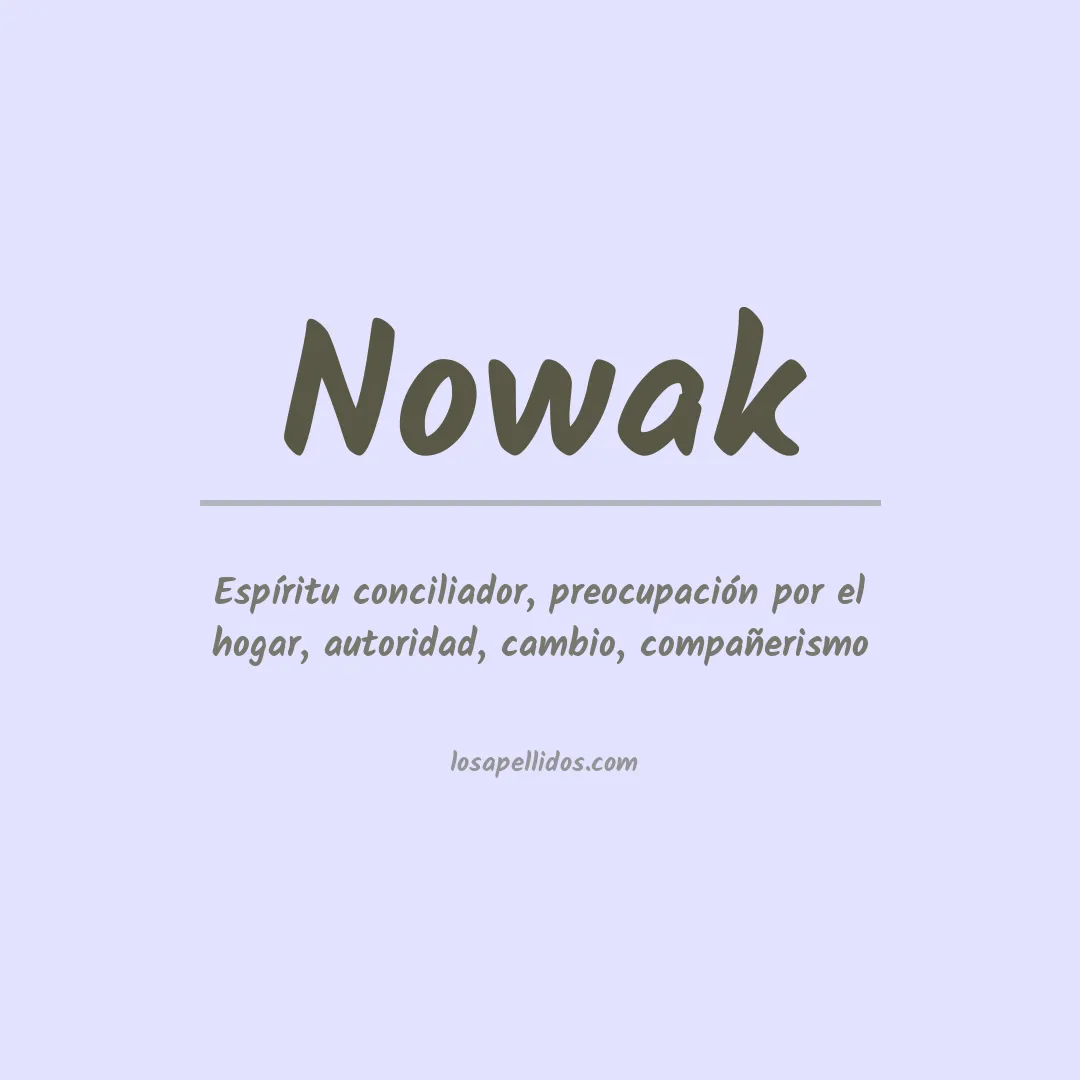 Apellido Nowak