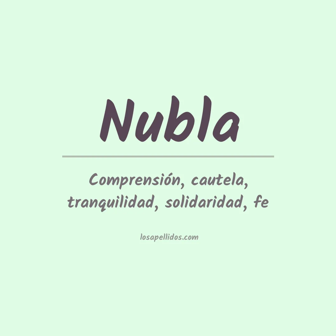 Significado del Apellido Nubla