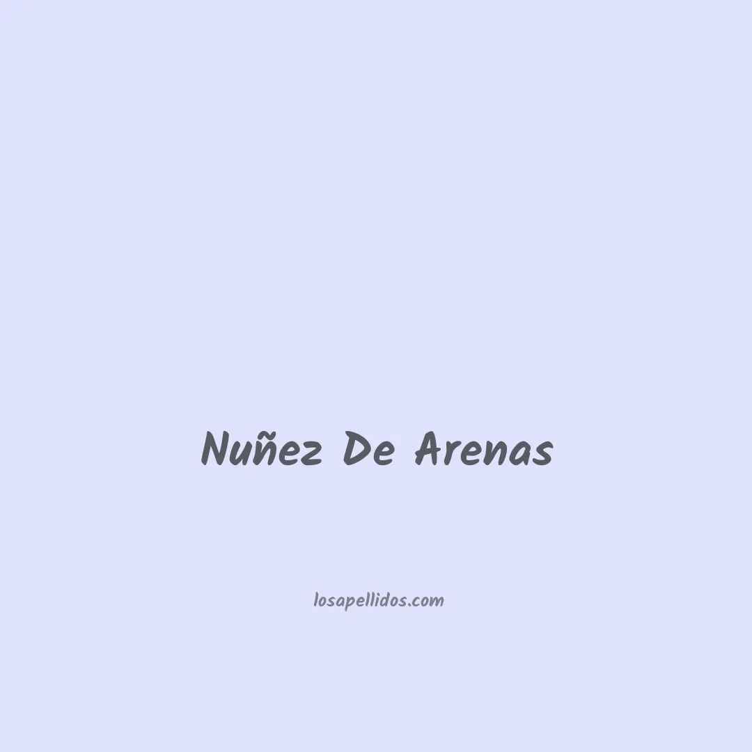 Nuñez de arenas en chino