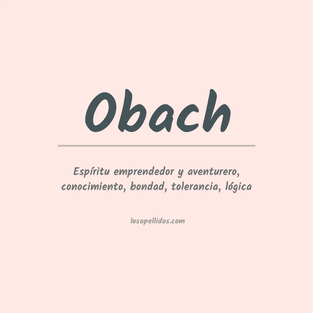 Apellido Obach