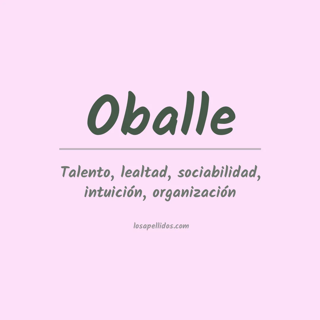 Apellido Oballe