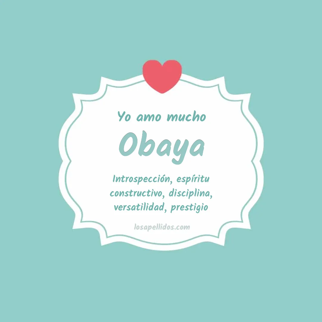 Yo amo mucho Obaya