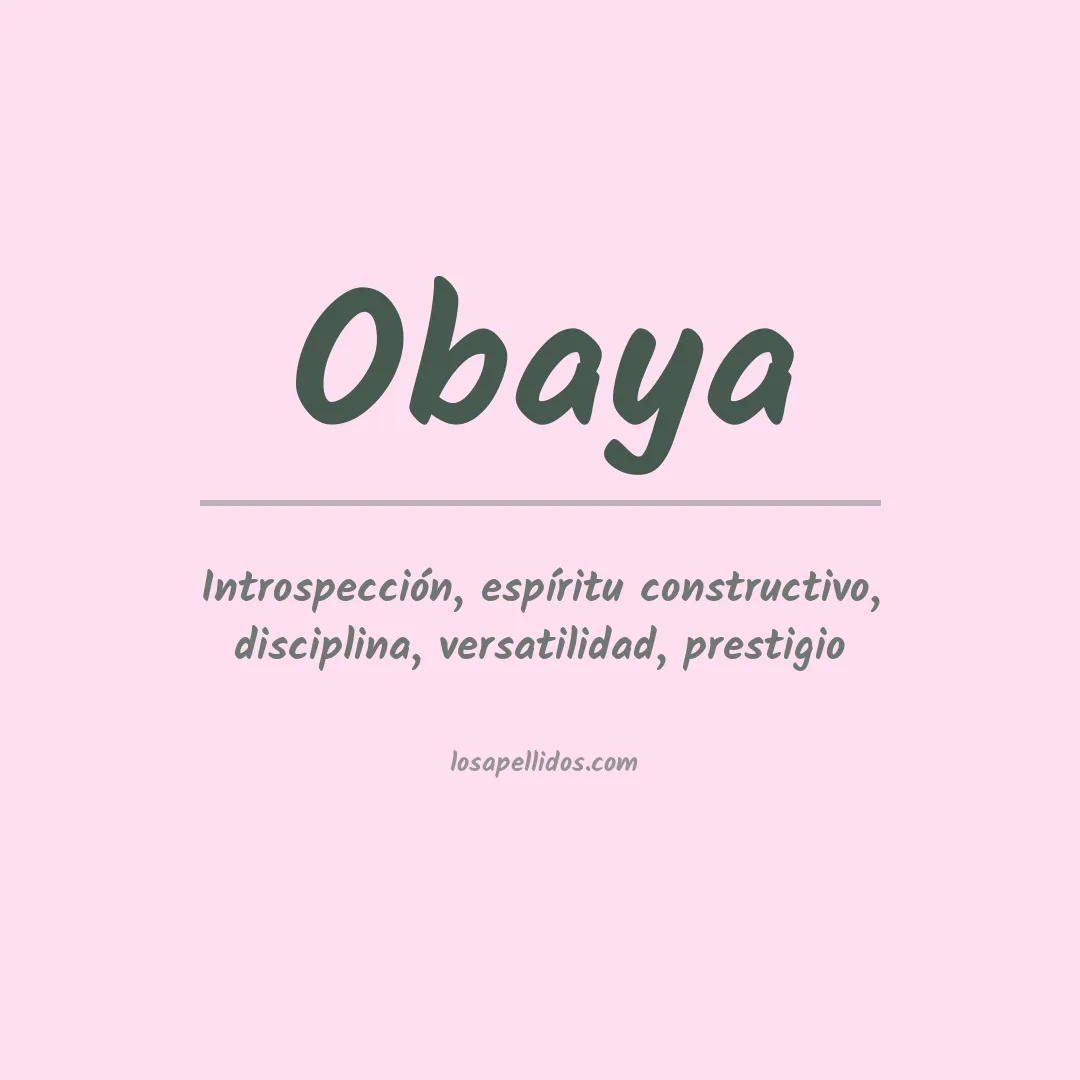 Apellido Obaya
