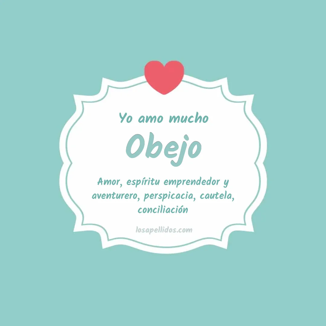 Yo amo mucho Obejo