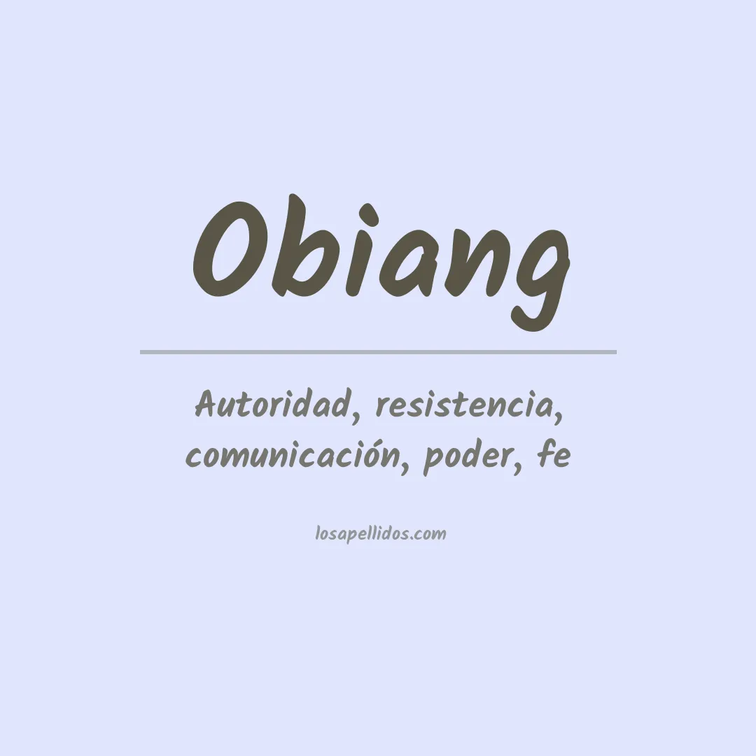 Apellido Obiang