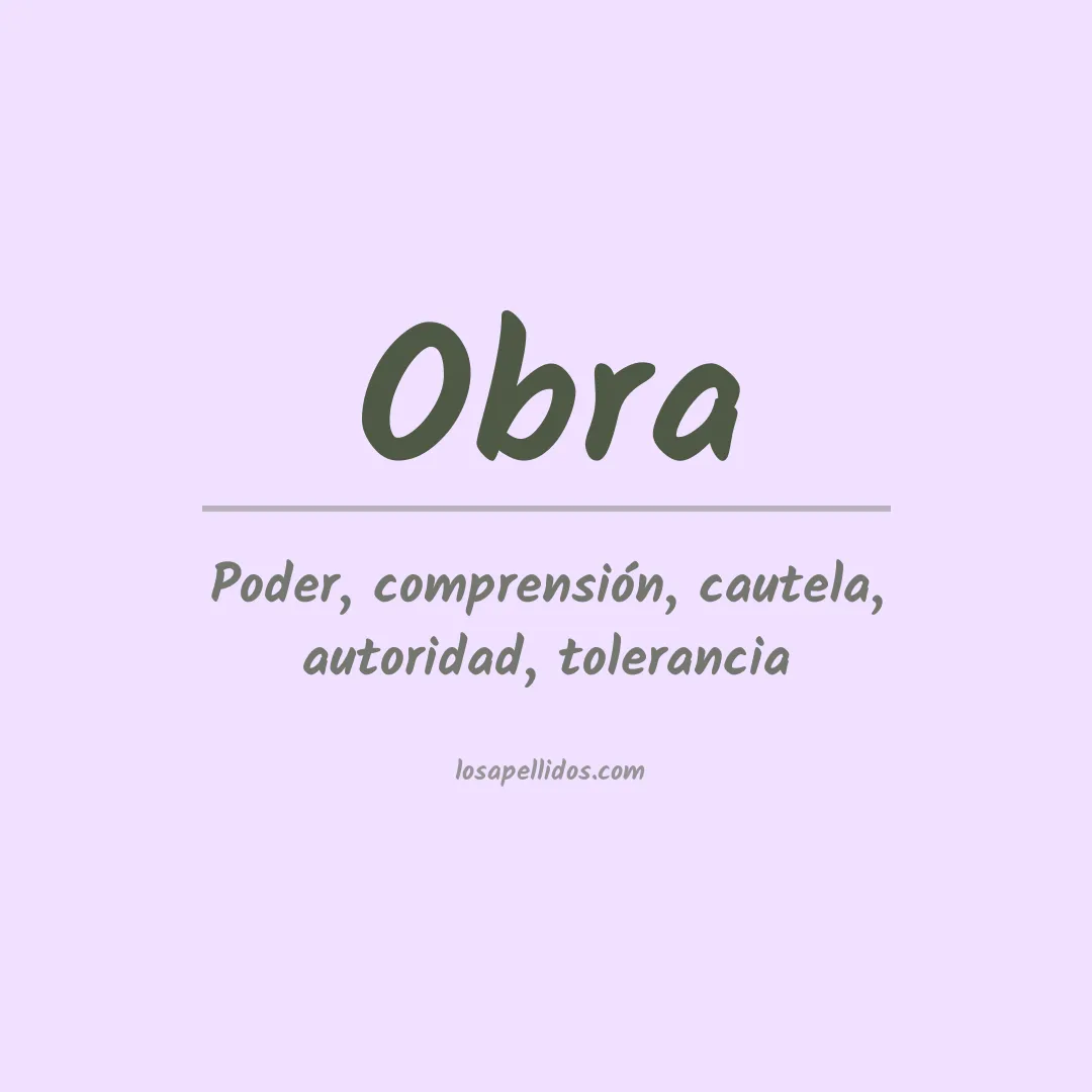 Apellido Obra