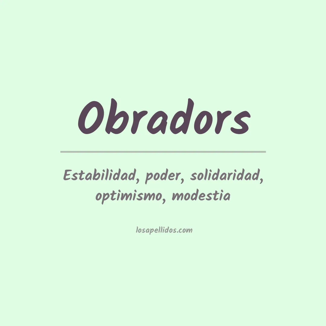 Apellido Obradors