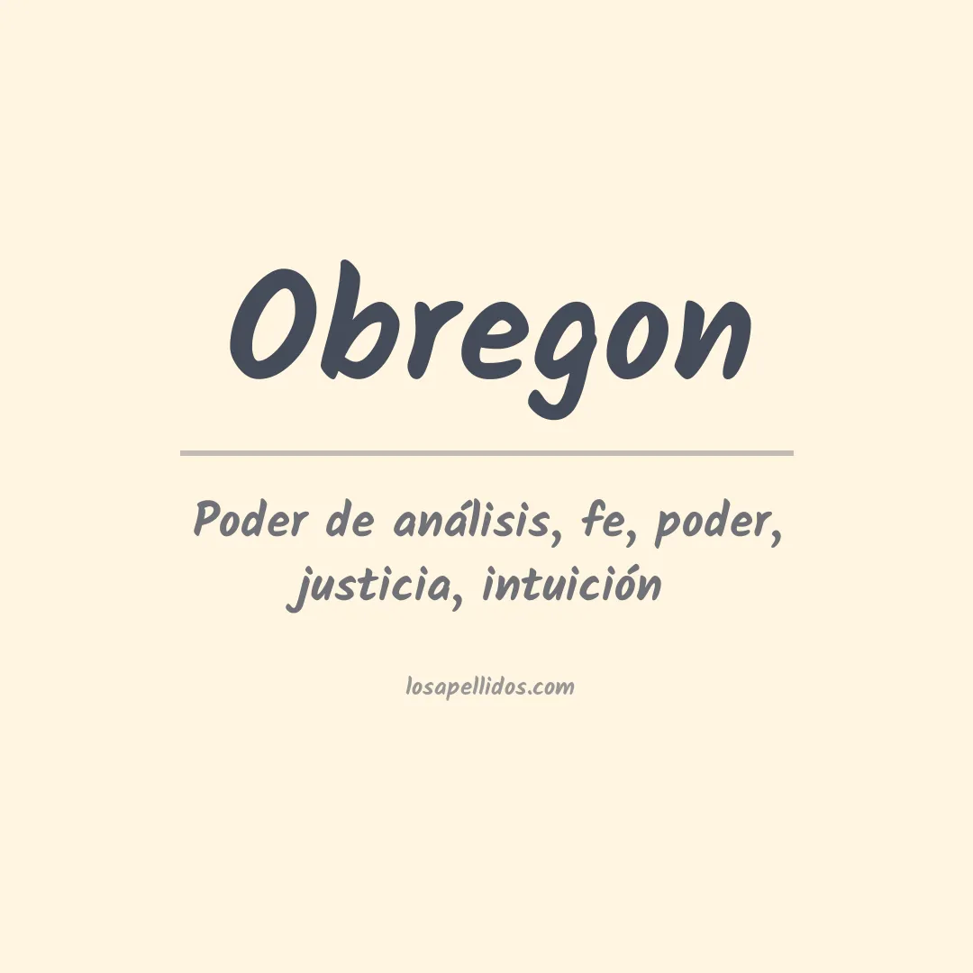 Apellido Obregón
