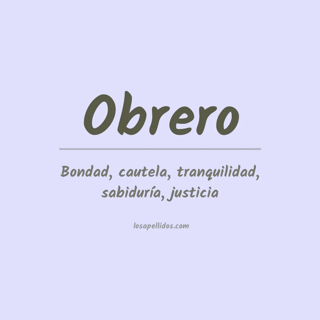 Apellido Obrero