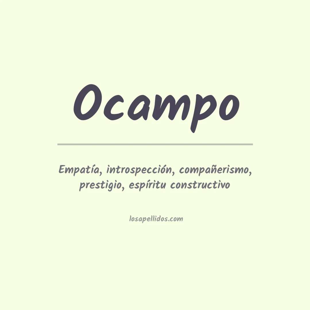 Apellido Ocampo