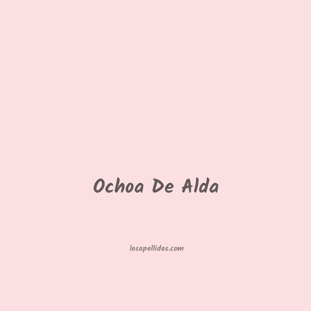 Ochoa de alda en chino
