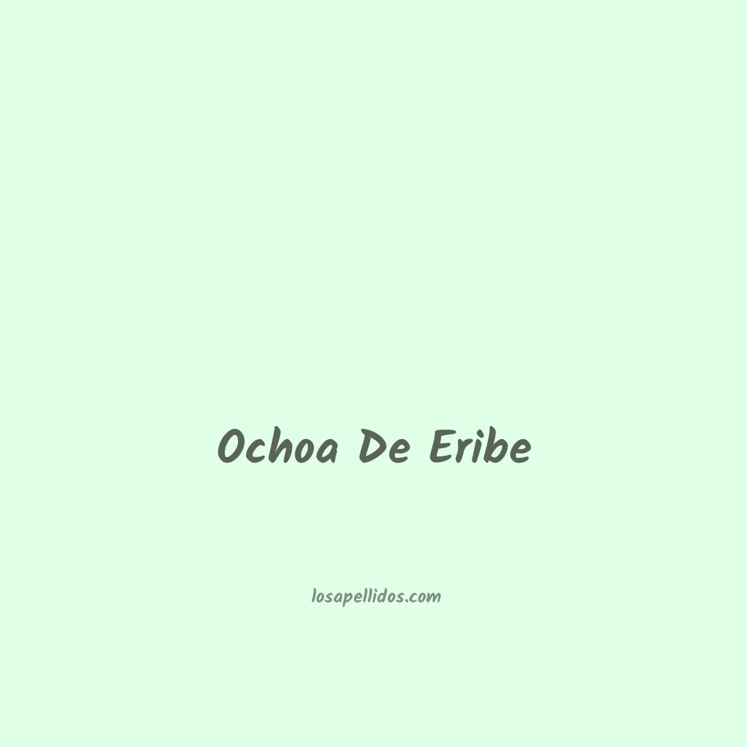 Ochoa de eribe en chino