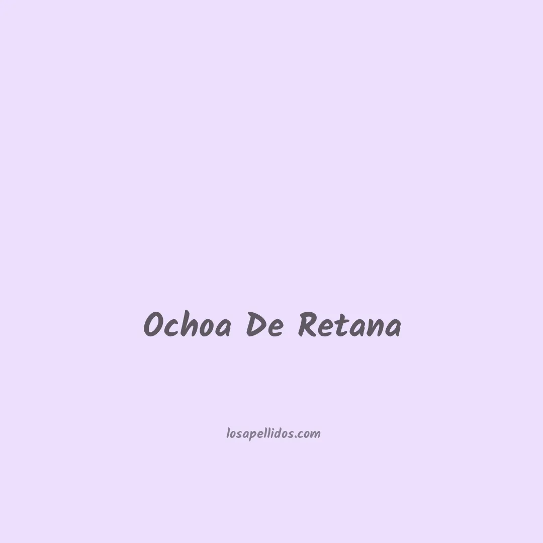 Ochoa de retana en chino