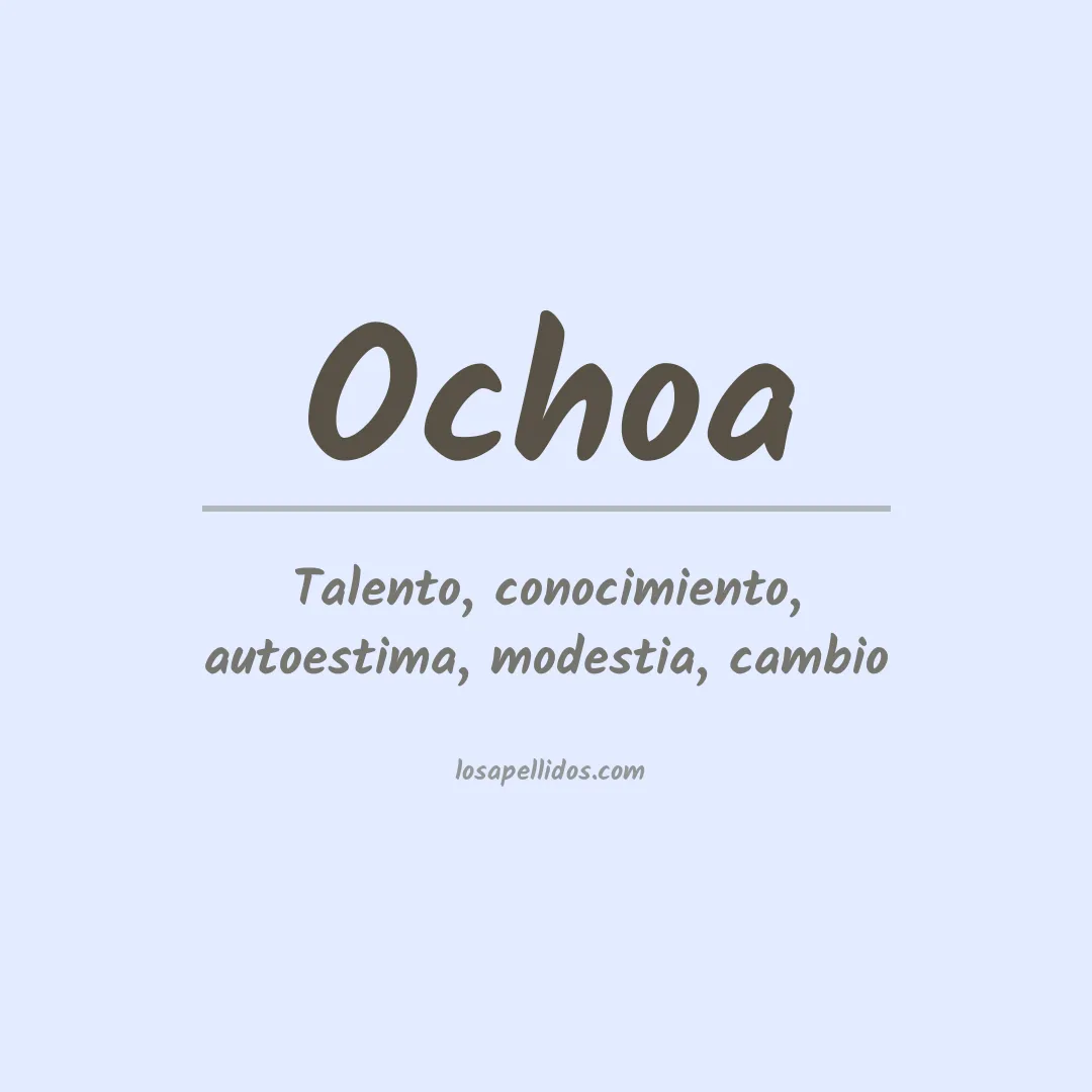 Apellido Ochoa