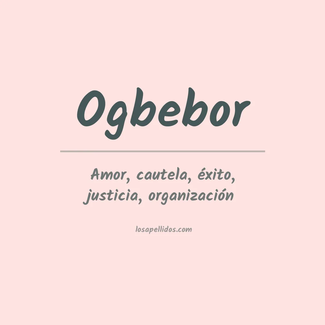Apellido Ogbebor