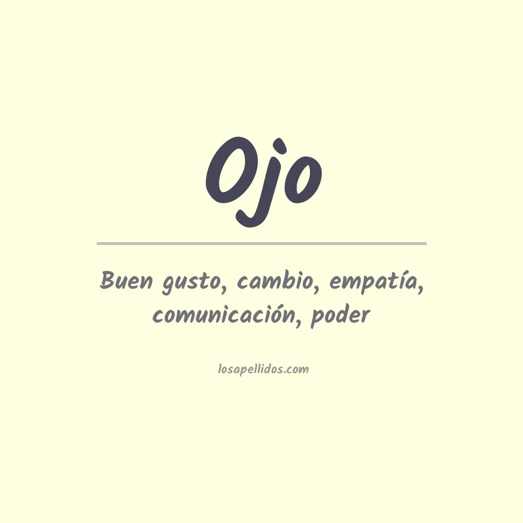 Apellido Ojo