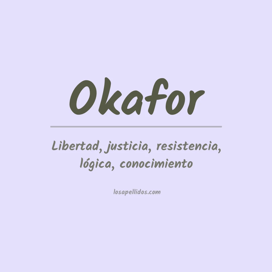Apellido Okafor