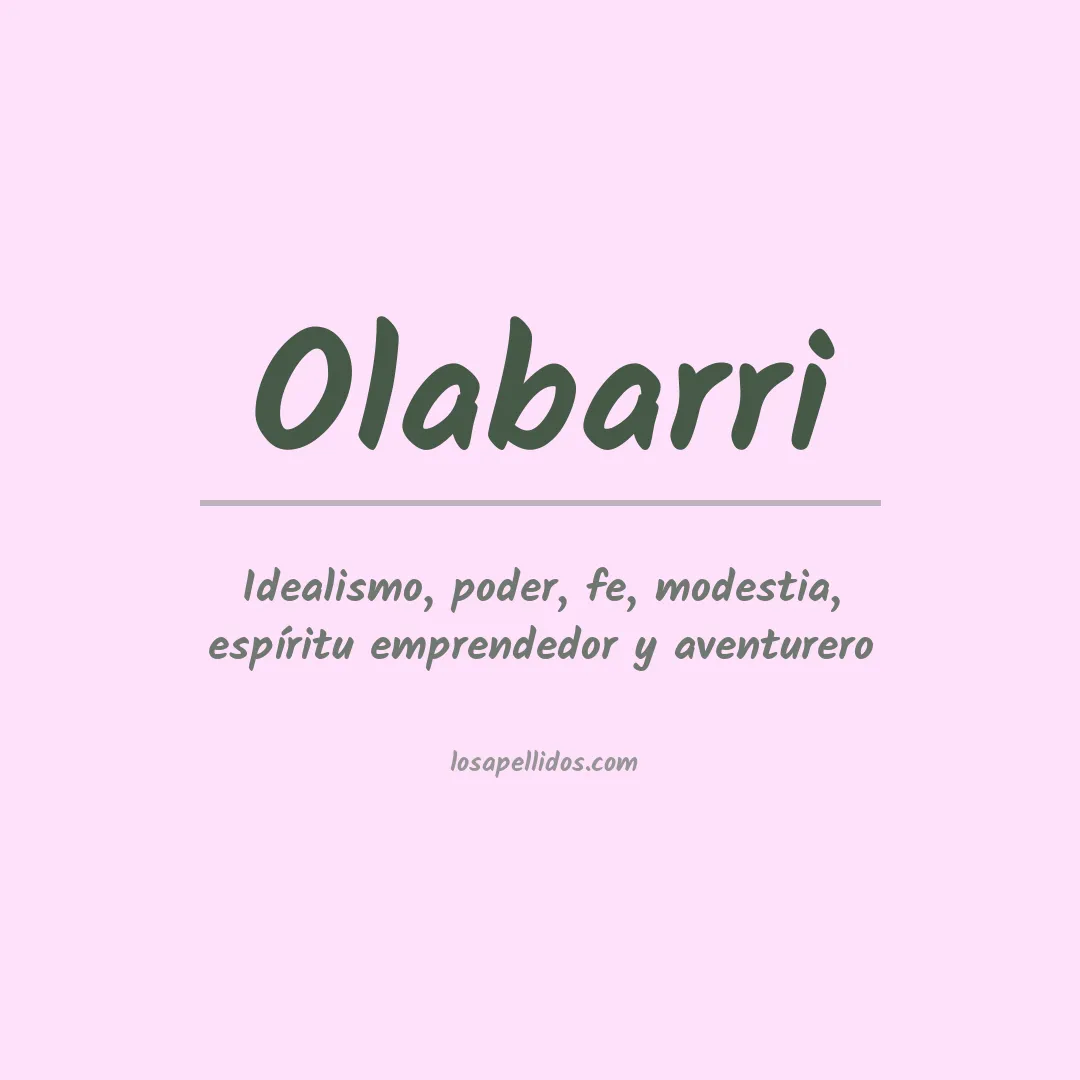 Significado del Apellido Olabarri