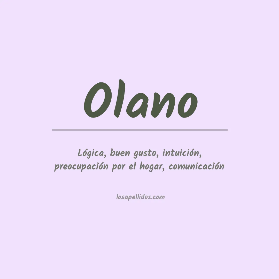 Apellido Olano