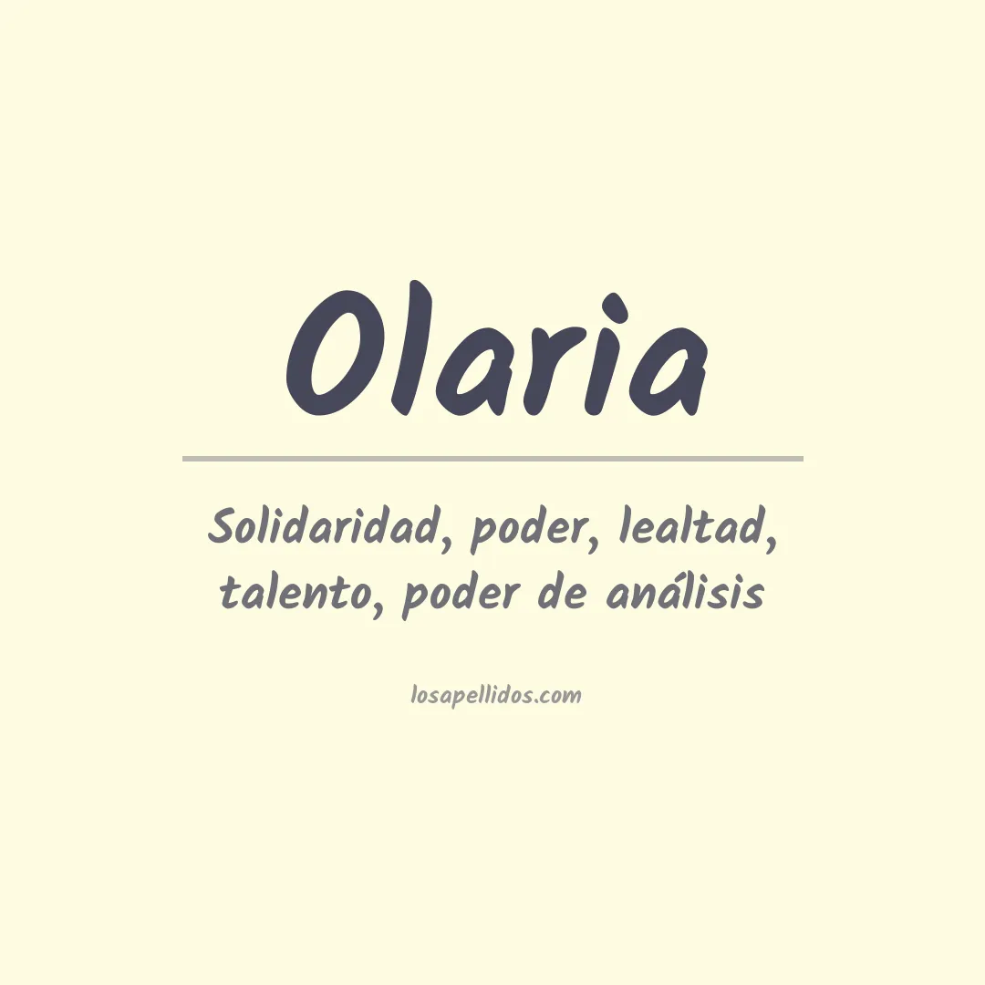 Apellido Olaria