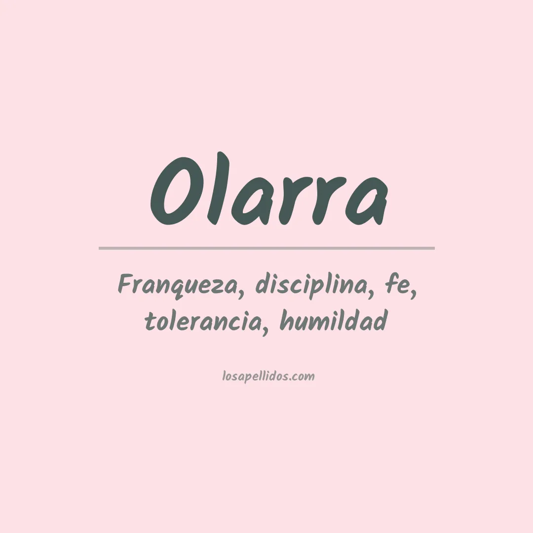 Significado del Apellido Olarra