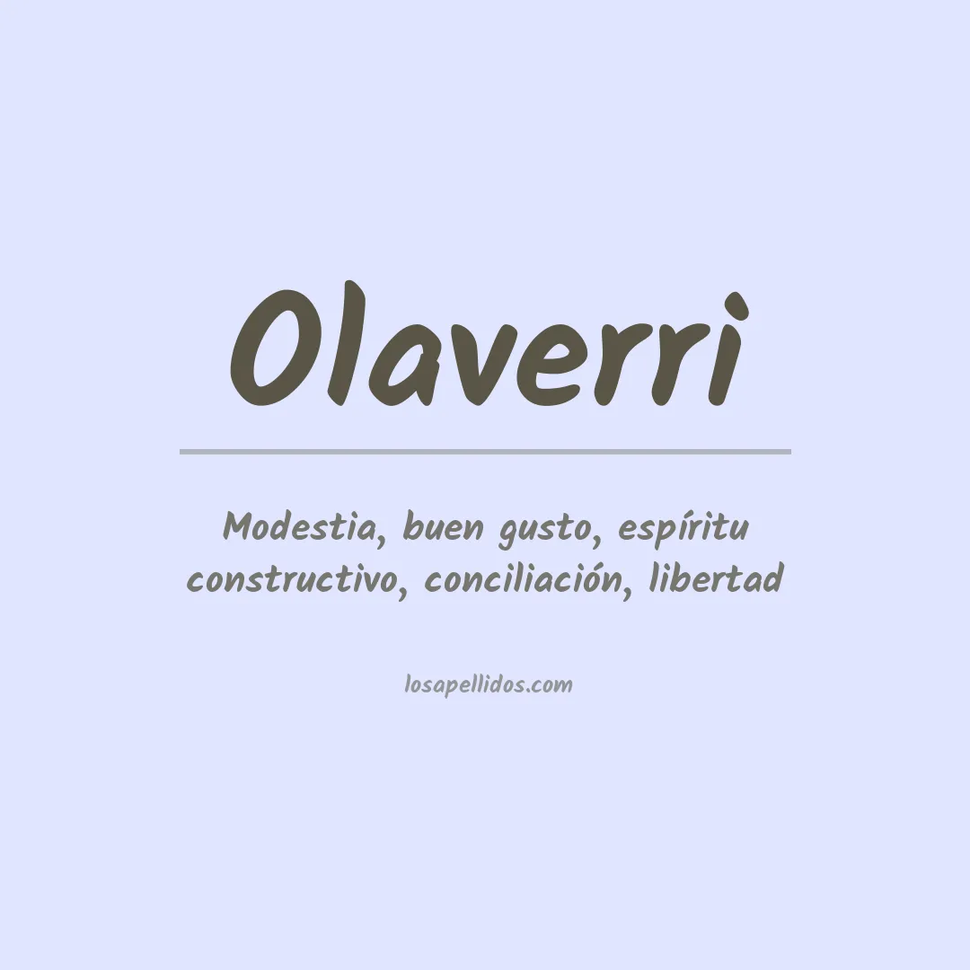 Significado del Apellido Olaverri