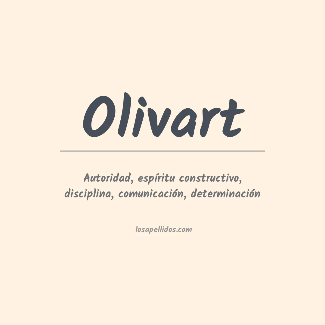 Significado del Apellido Olivart