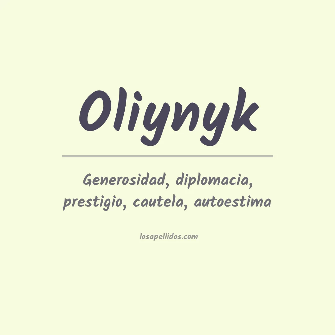 Apellido Oliynyk