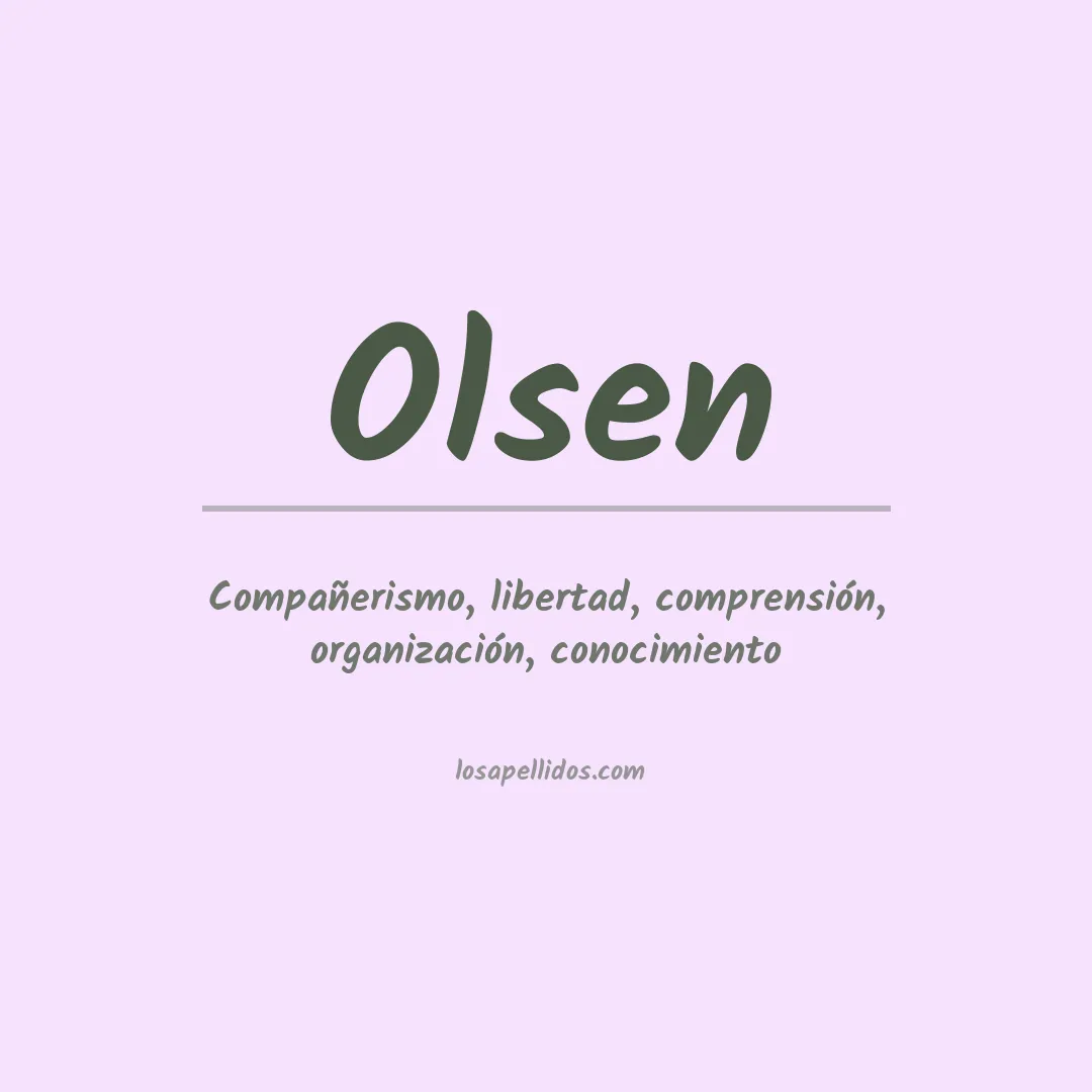Apellido Olsen