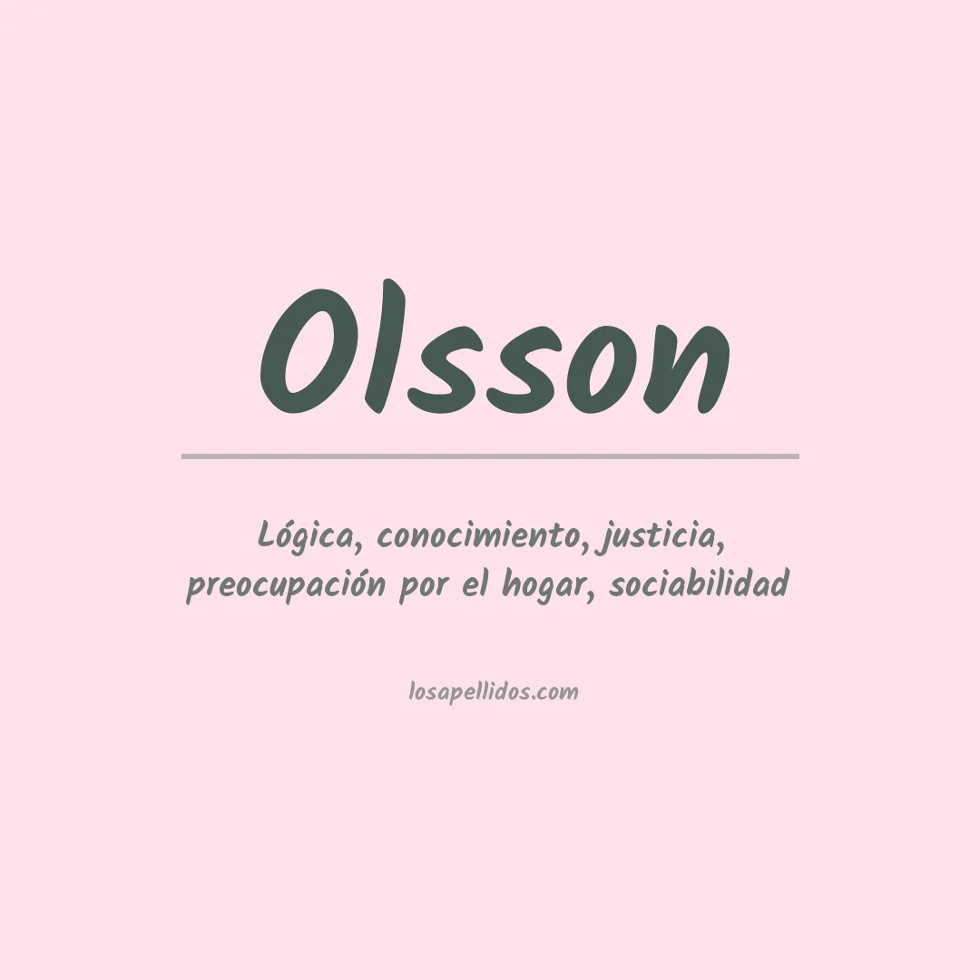 Apellido Olsson