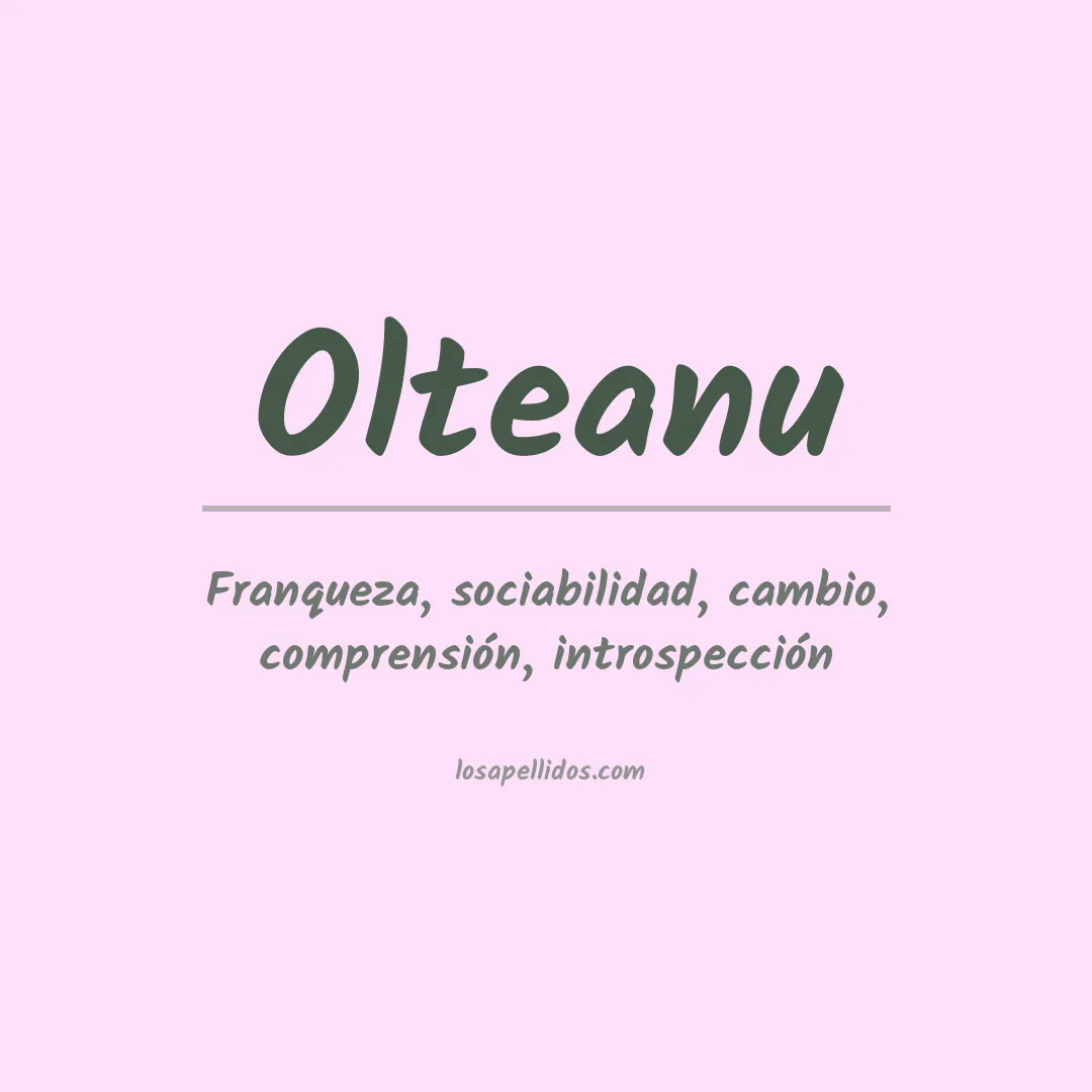 Apellido Olteanu