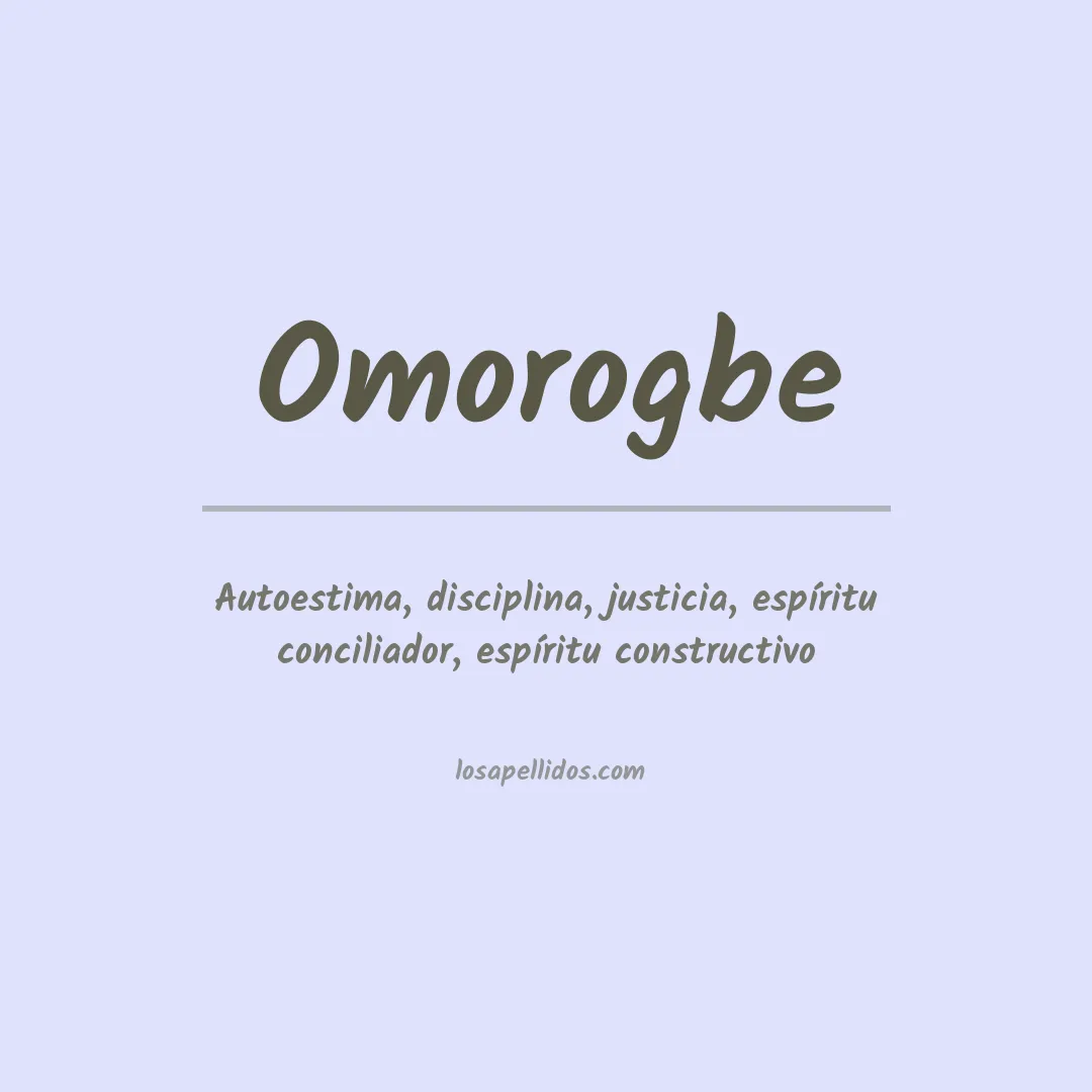 Apellido Omorogbe