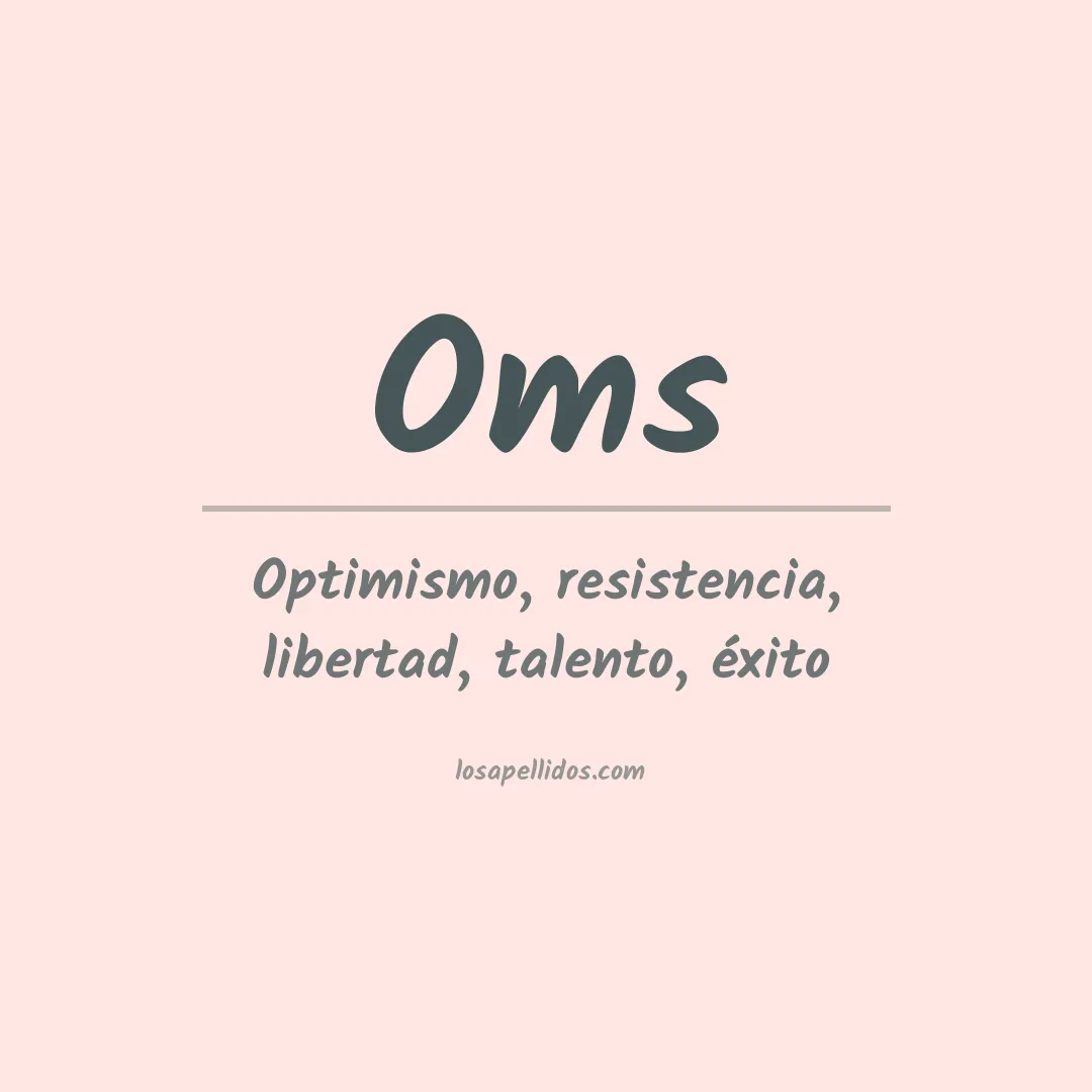 Apellido Oms