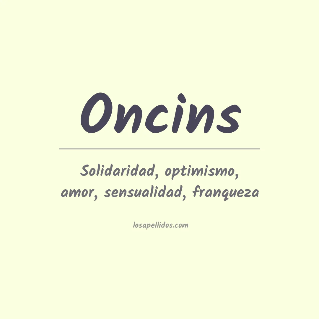 Apellido Oncins