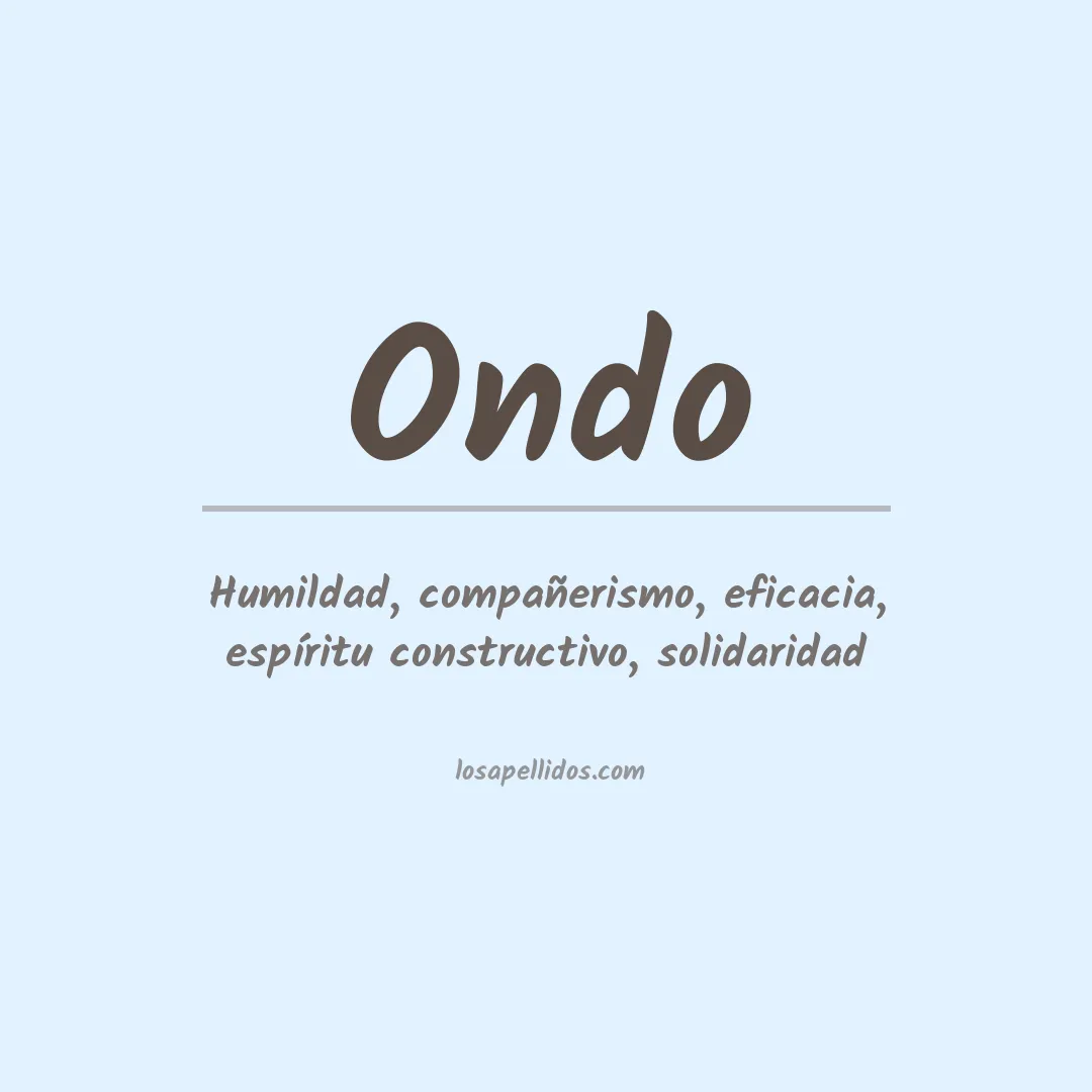 Apellido Ondo