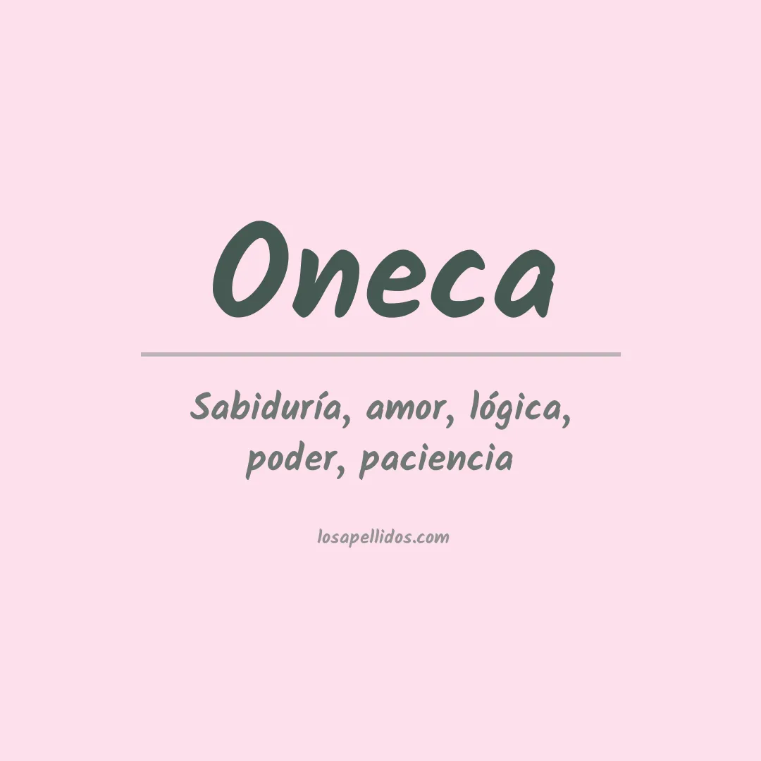 Apellido Oneca