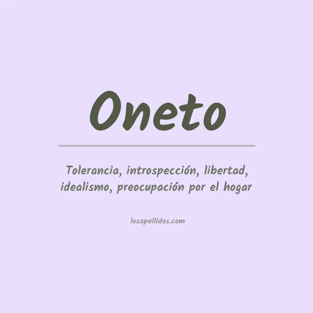 Apellido Oneto
