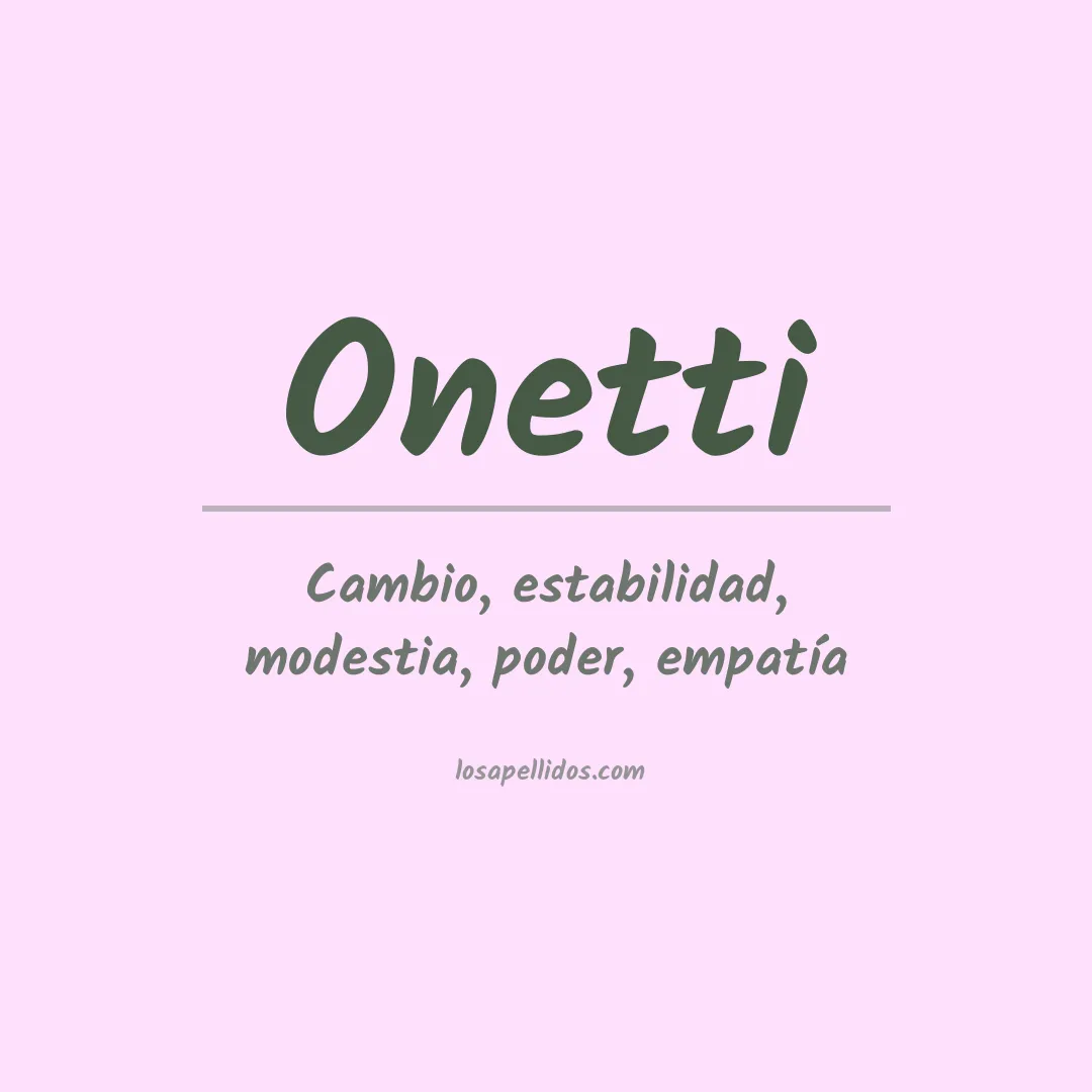 Apellido Onetti