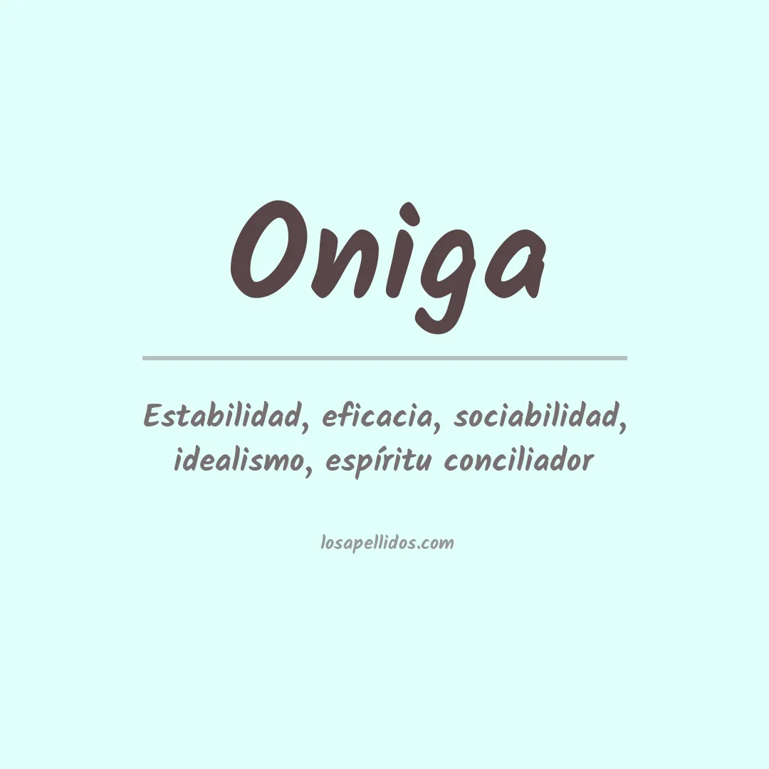 Apellido Oniga
