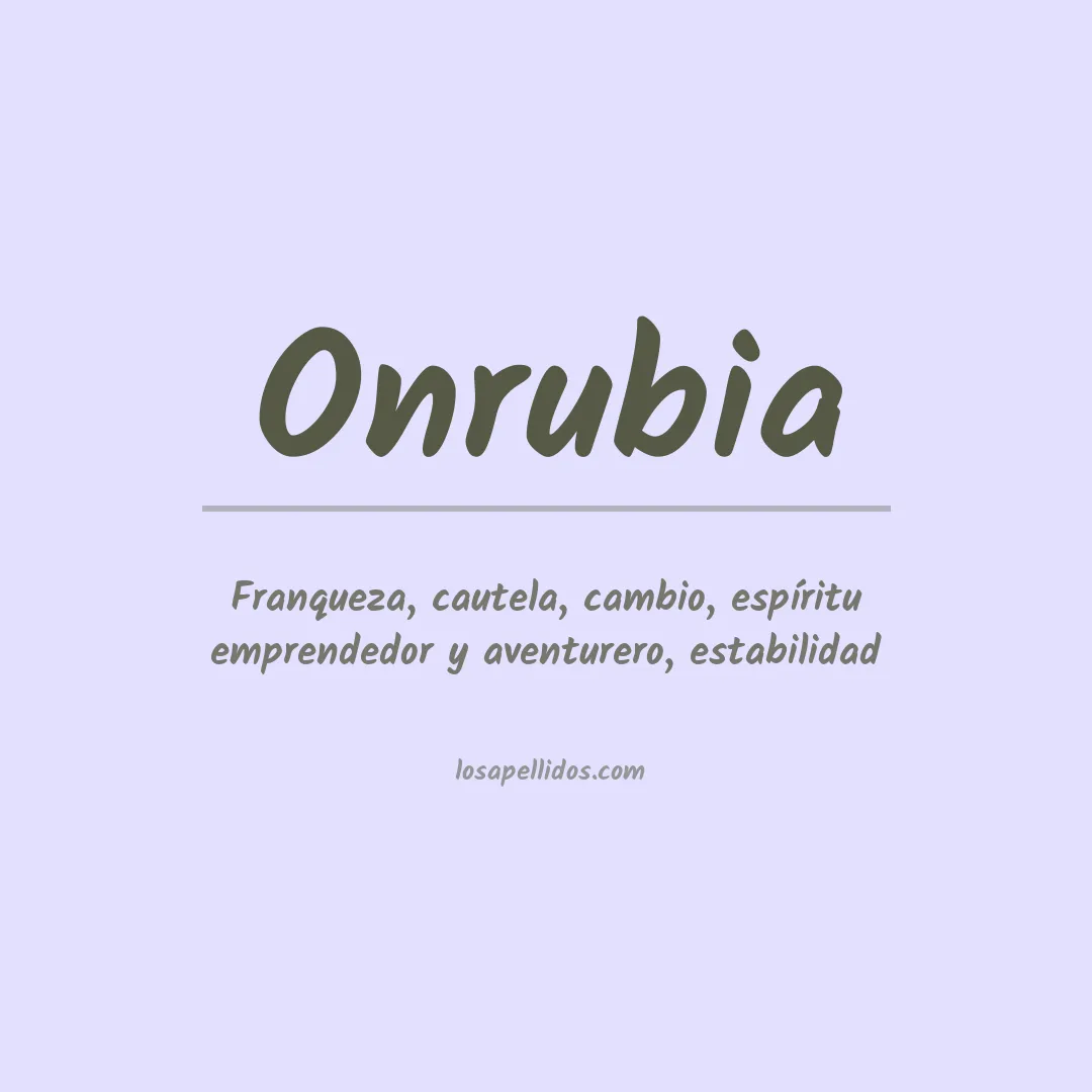 Apellido Onrubia