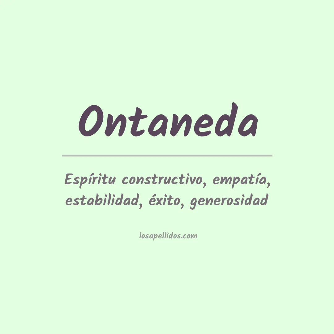 Significado del Apellido Ontaneda