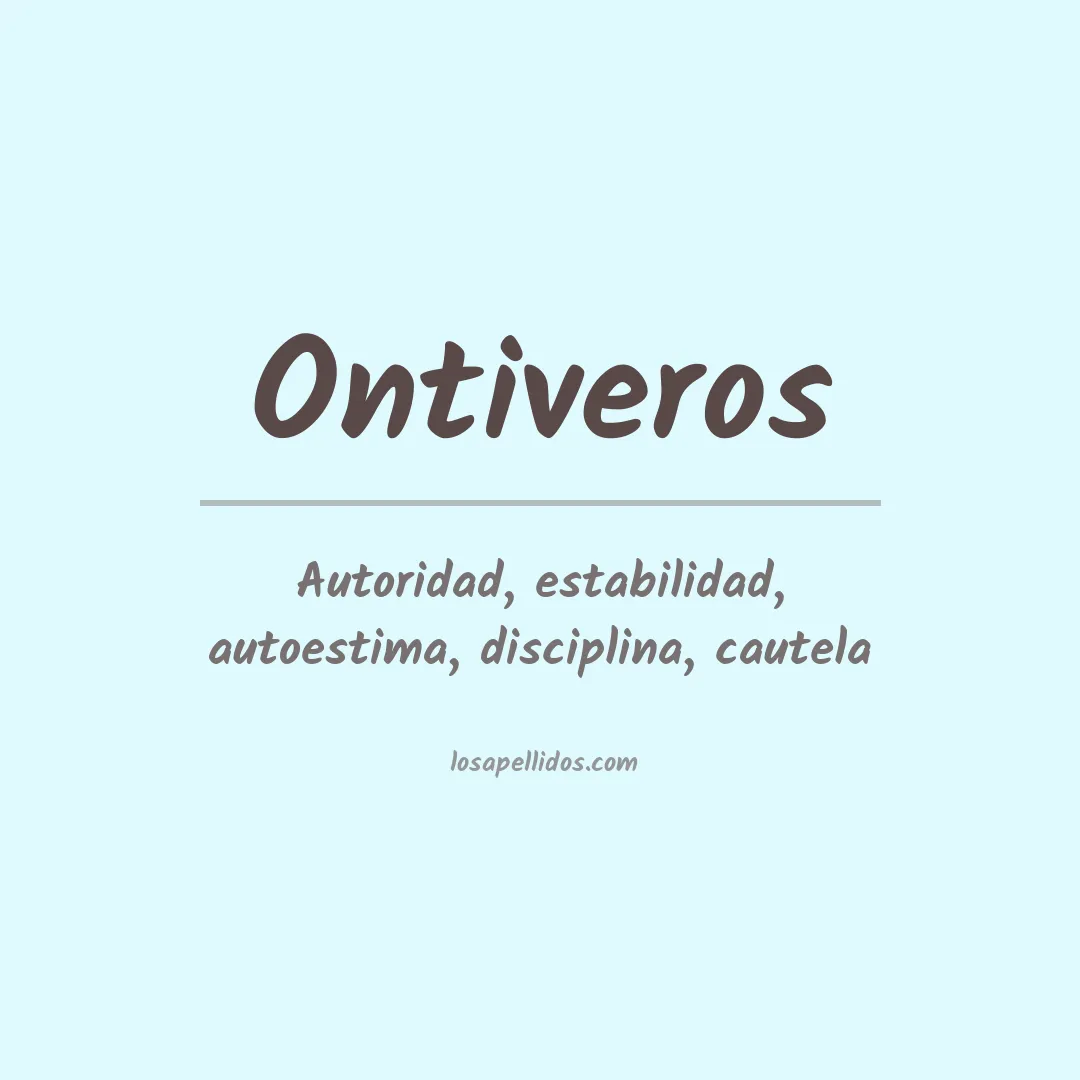 Apellido Ontiveros