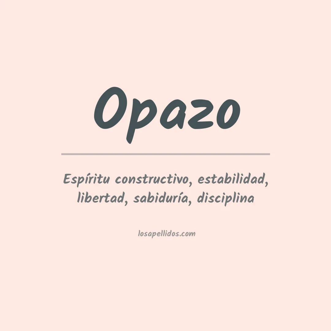 Apellido Opazo