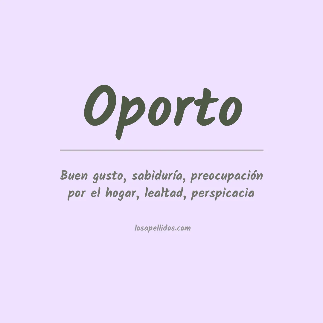 Apellido Oporto
