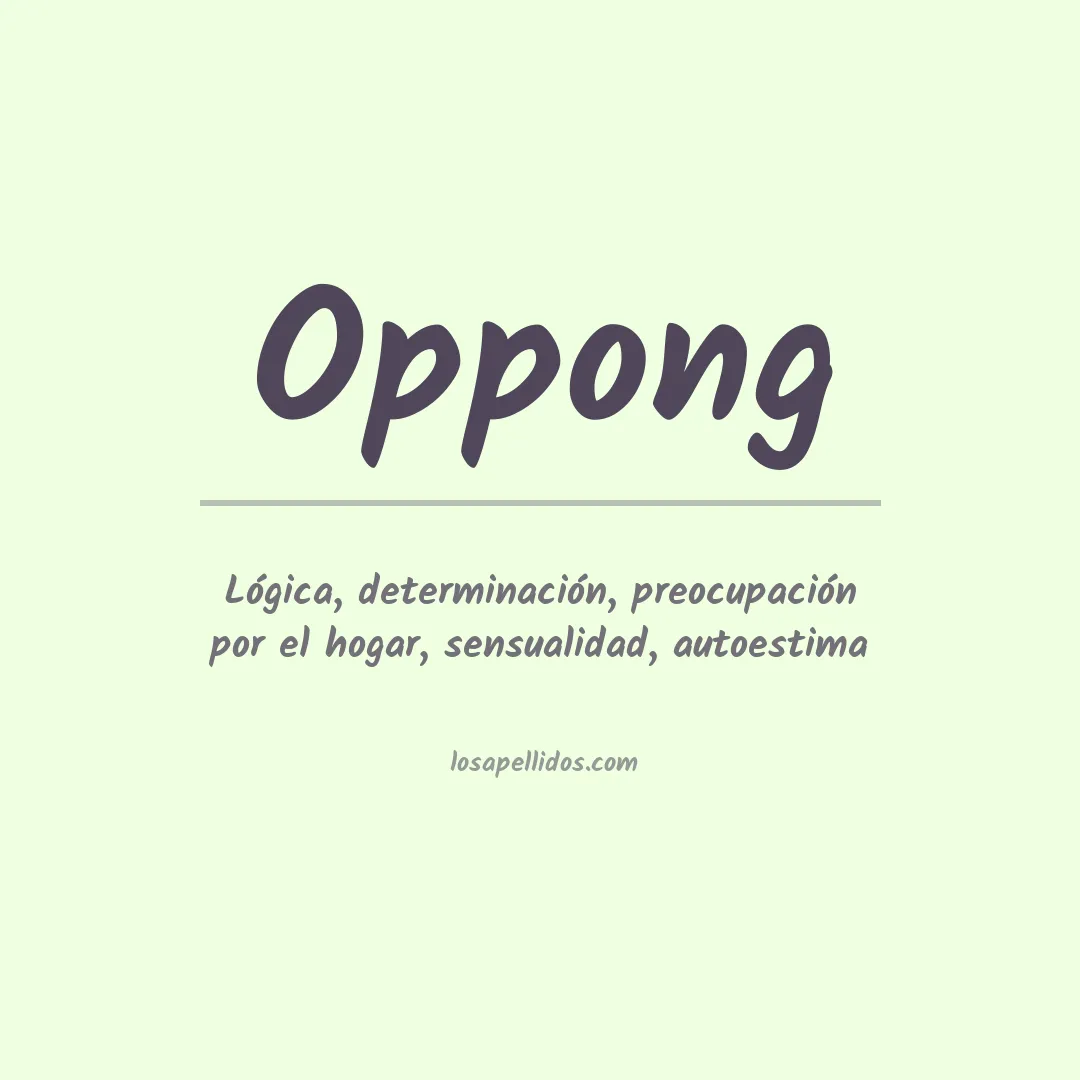 Apellido Oppong