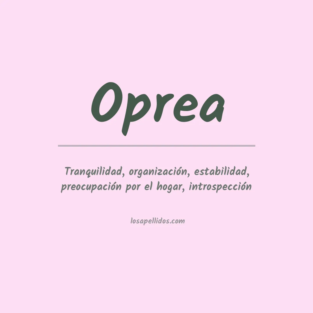 Apellido Oprea