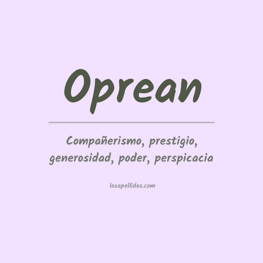 Apellido Oprean