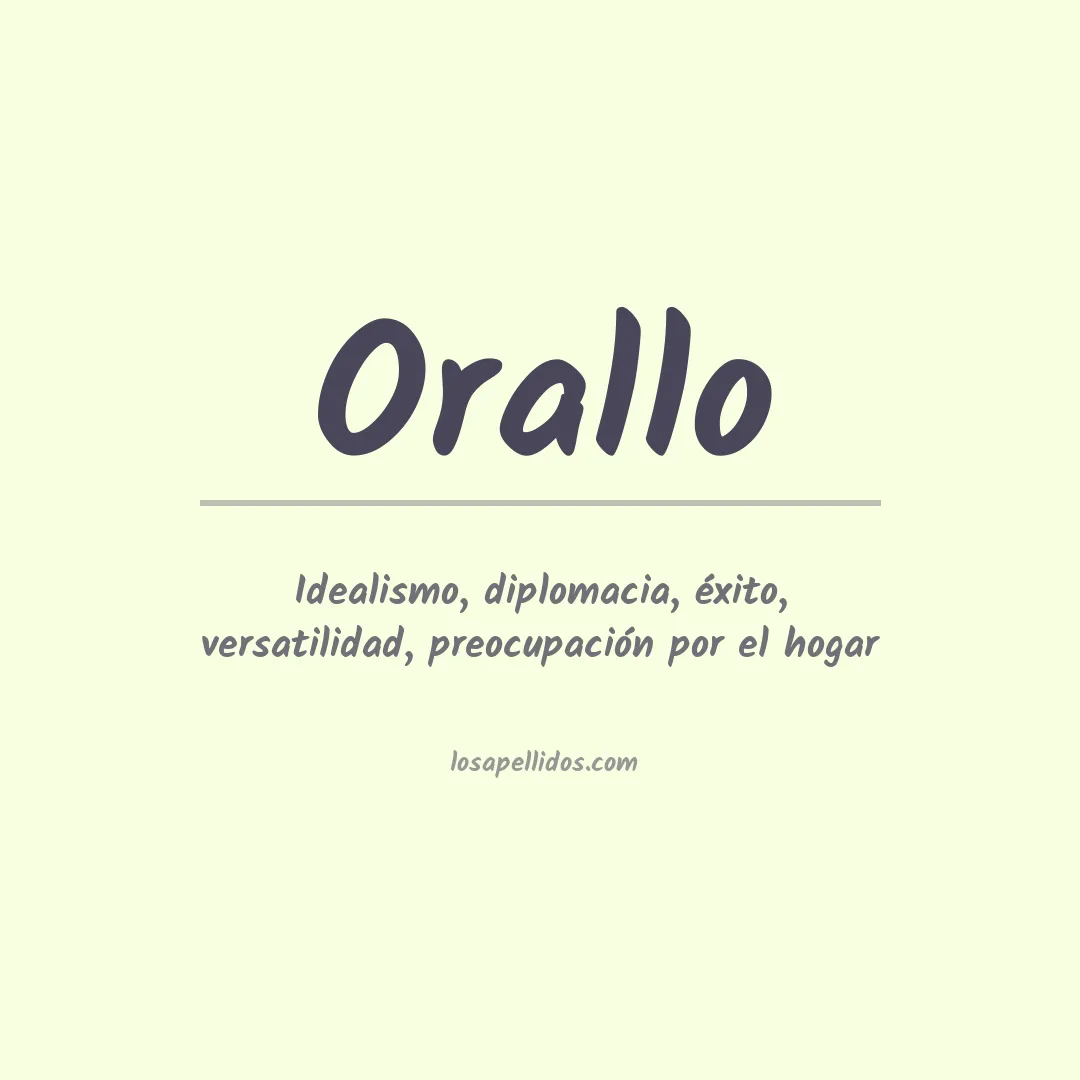 Apellido Orallo