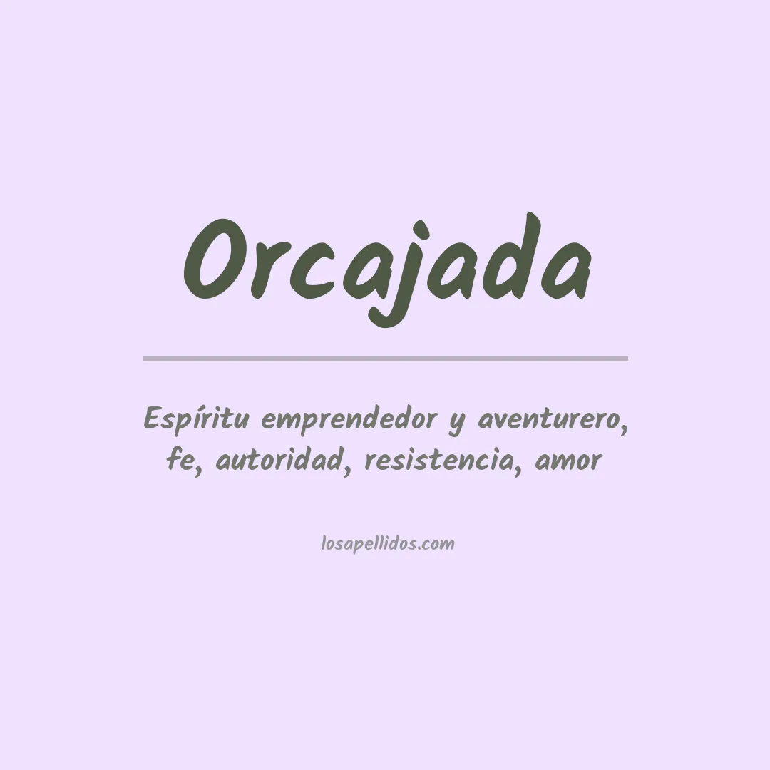 Apellido Orcajada